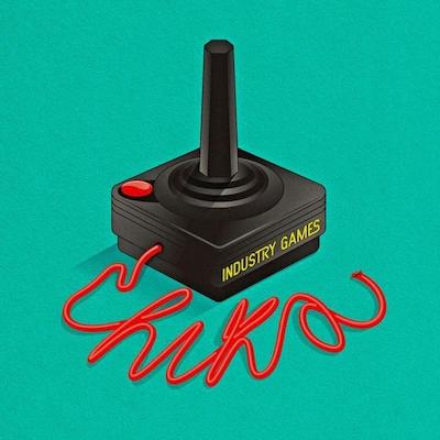 Album art for INDUSTRY GAMES: A retro game controller that is labeled Industry Games and has its cord laid out to spell Chika